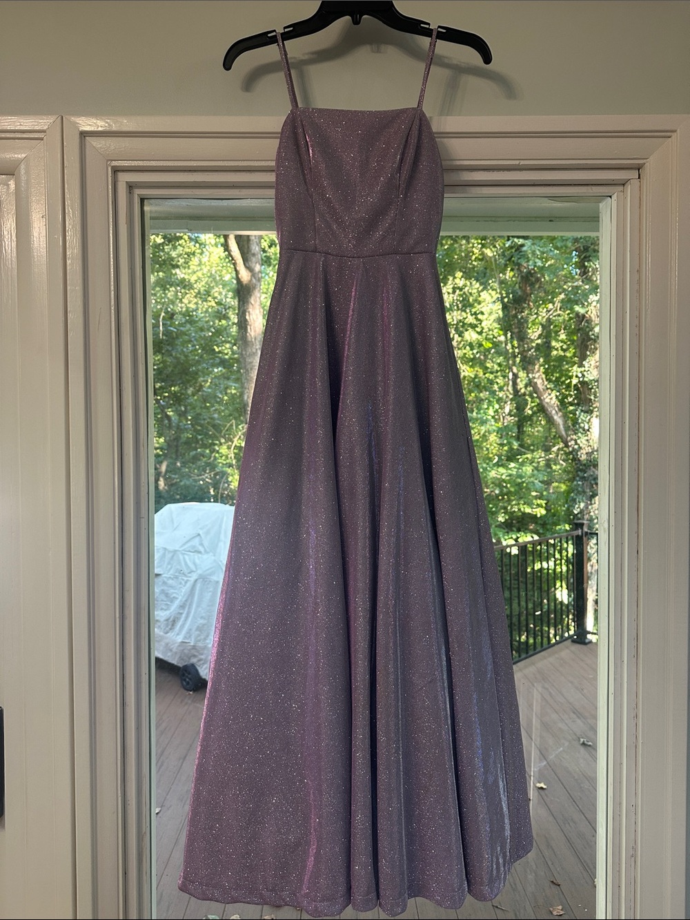 City Studio Lilac Sparkle Formal Dress with Spaghetti Straps Junior size 1
